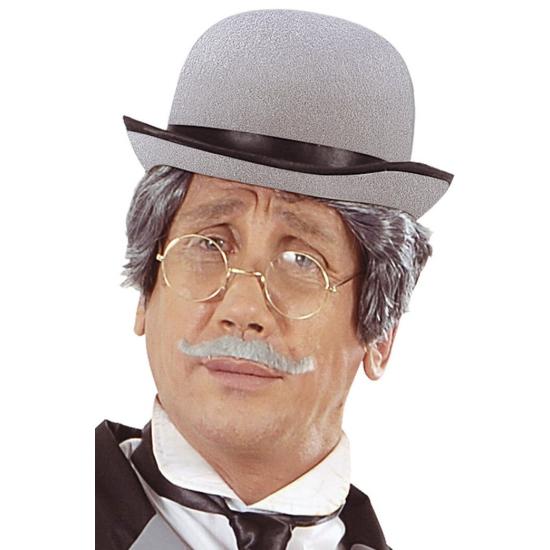 Chapéu-coco de feltro cinza. Chapéu-coco de feltro cinza.