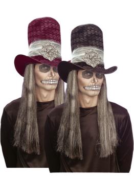 Chapéu de Caveira de Veludo