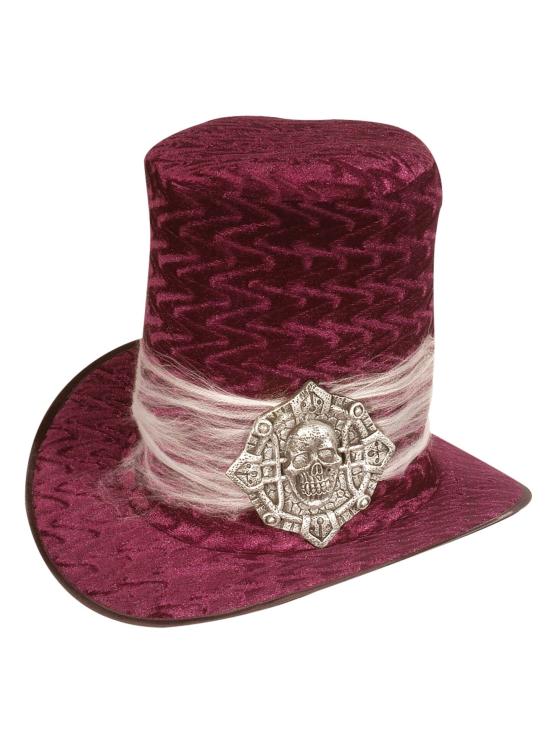Chapéu de Caveira de Veludo