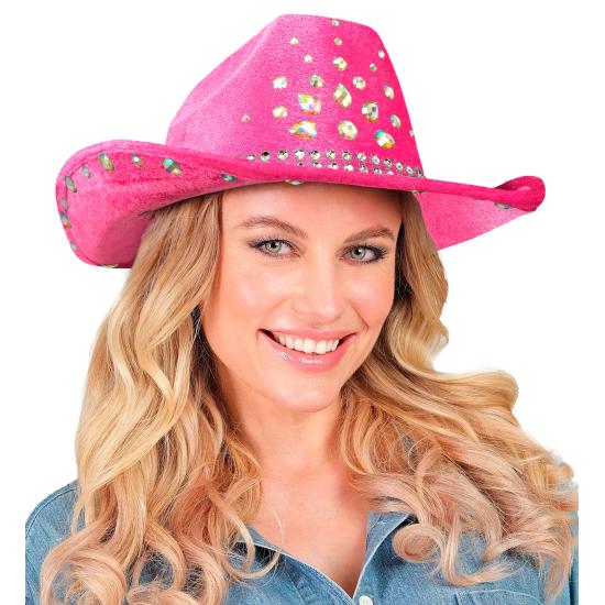 Chapéu de Cowboy com Strass para Festa ou Fantasia – Adulto Unissex