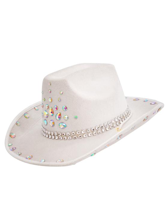Chapéu de Cowboy com Strass para Festa ou Fantasia – Adulto Unissex