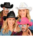 Chapéu de Cowboy com Strass para Festa ou Fantasia – Adulto Unissex
