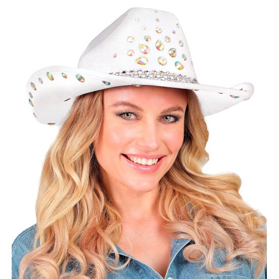 Chapéu de Cowboy com Strass para Festa ou Fantasia – Adulto Unissex