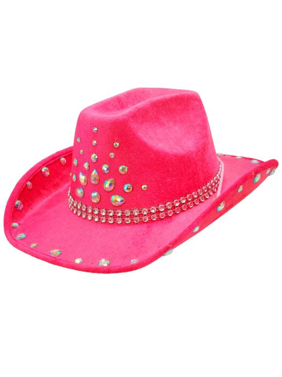 Chapéu de Cowboy com Strass para Festa ou Fantasia – Adulto Unissex