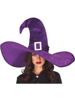 Chapéu de bruxa roxo tamanho XXL para o Halloween