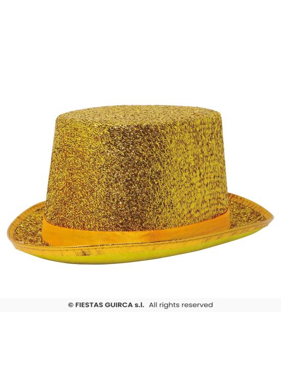 Chapéu Alto Brilhante – Dourado ou Prateado (Adulto)