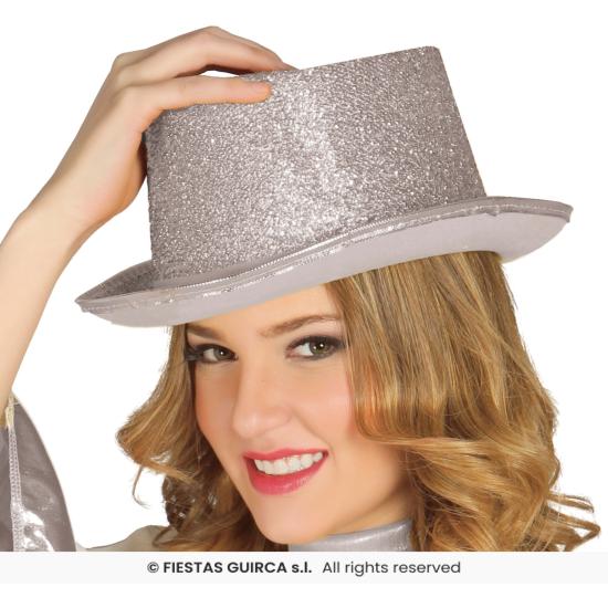 Chapéu Alto Brilhante – Dourado ou Prateado (Adulto)