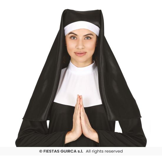 Acessório de fantasia: Touca de freira de cetim