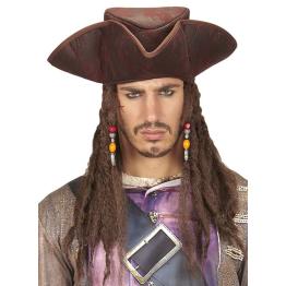 Chapéu de pirata caribenho luxuoso.