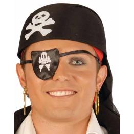 Chapéu Pirata em Tecido Preto