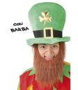 Chapéu com barba para o Dia de São Patrício.