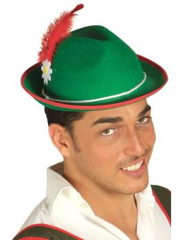 Chapéu tirolês com penas Oktoberfest