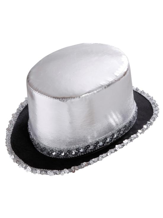 Chapéu de festa luxuoso com tira de lantejoulas