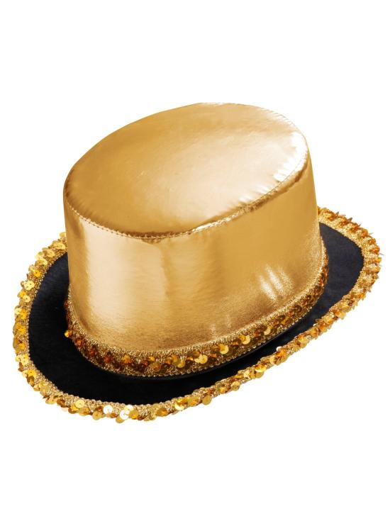 Chapéu de festa luxuoso com tira de lantejoulas