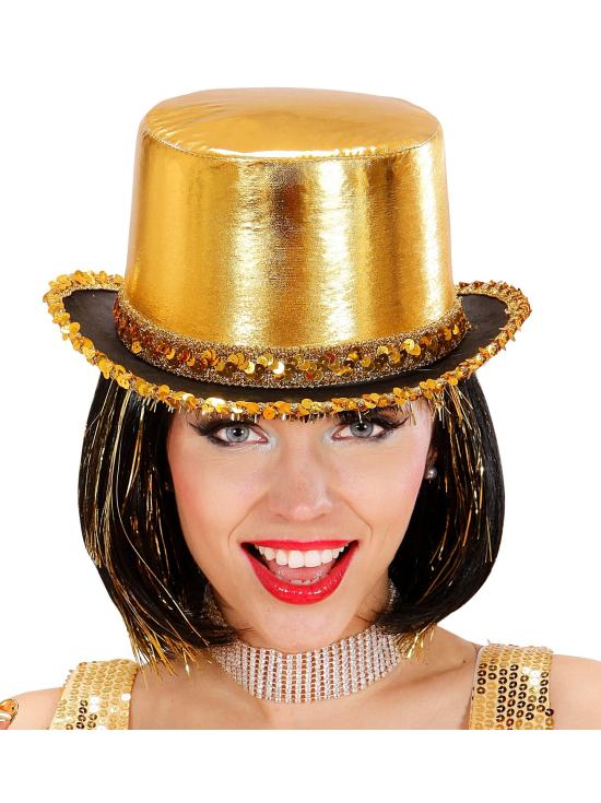Chapéu de festa luxuoso com tira de lantejoulas