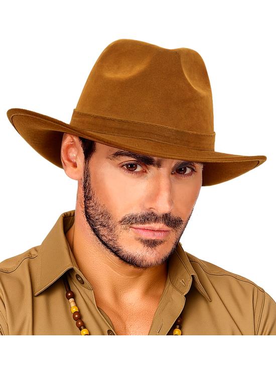 Chapéu marrom para fantasias de aventureiro