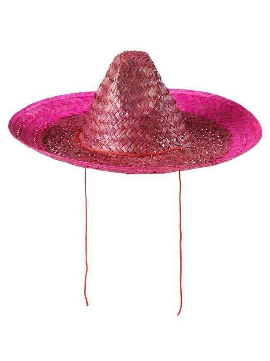 Chapéu mexicano rosa de 48 cm.