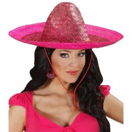 Chapéu mexicano rosa de 48 cm.