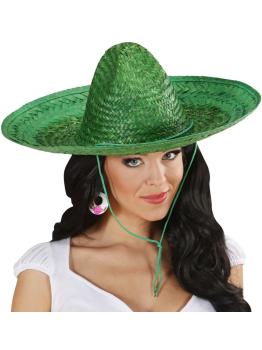 Chapéu mexicano verde de 48 cm