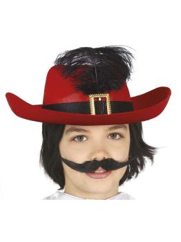 Chapéu Mosqueteiro Vermelho Infantil