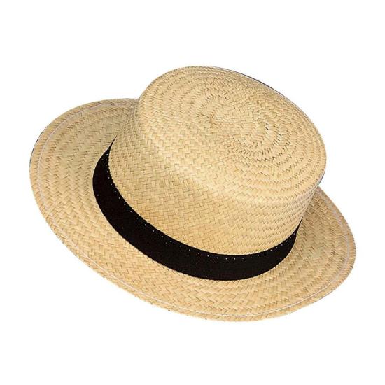 Chapéu de palha luxuoso.