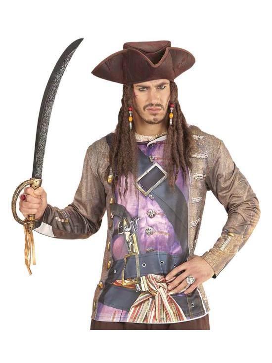 Chapéu de pirata caribenho luxuoso.