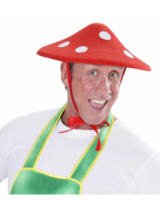 Chapéu de cogumelo de feltro.