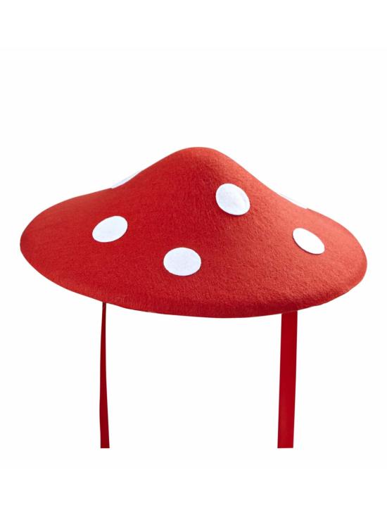 Chapéu de cogumelo de feltro.