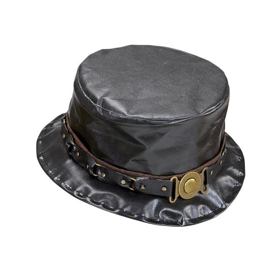 Chapéu Steampunk Preto Envelhecido