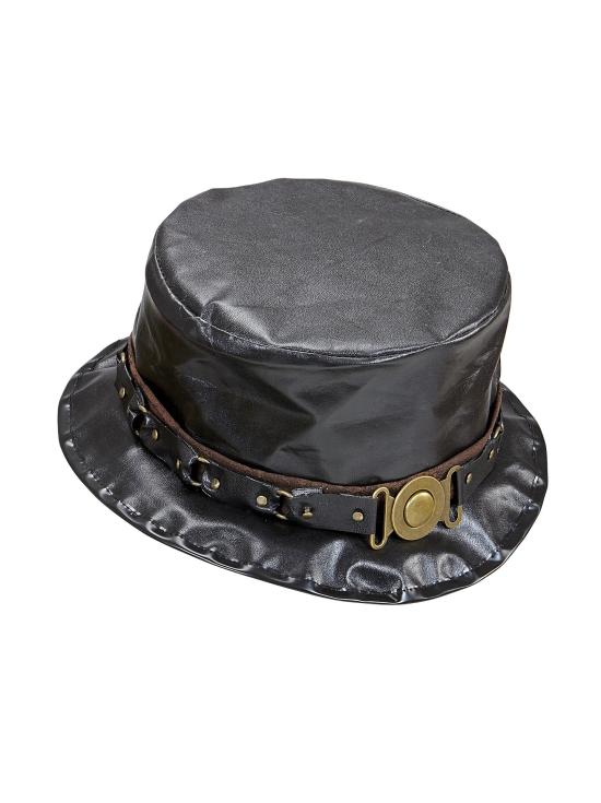 Chapéu Steampunk Preto Envelhecido