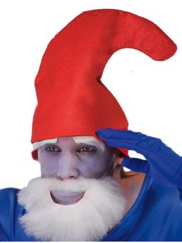 Chapéu de tecido vermelho anão.