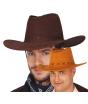 Chapéu de cowboy em camurça marrom