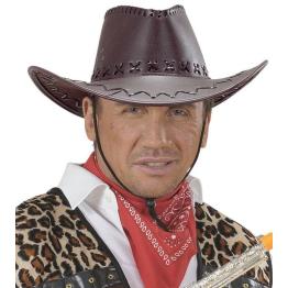 Chapéu de cowboy em camurça decorado