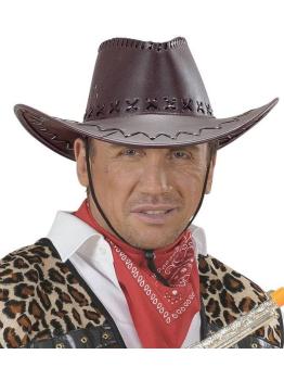 Chapéu de cowboy em camurça decorado