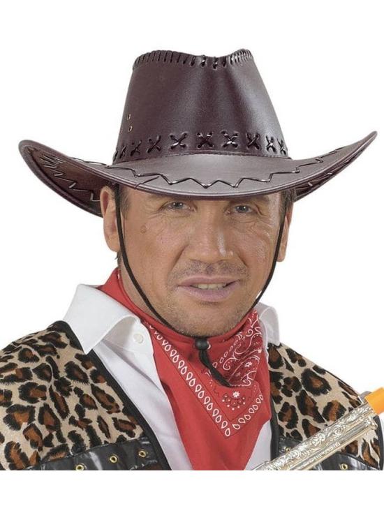 Chapéu de cowboy em camurça decorado