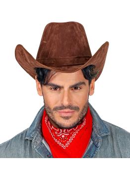 Chapéu de cowboy em camurça marrom