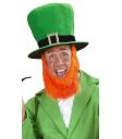 Chapéu de veludo verde para o Dia de São Patrício com barba
