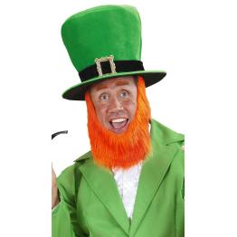 Chapéu de São Patrício em Veludo Verde com Barba