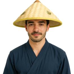 Chapéu de palha vietnamita para fantasia – estilo tradicional asiático