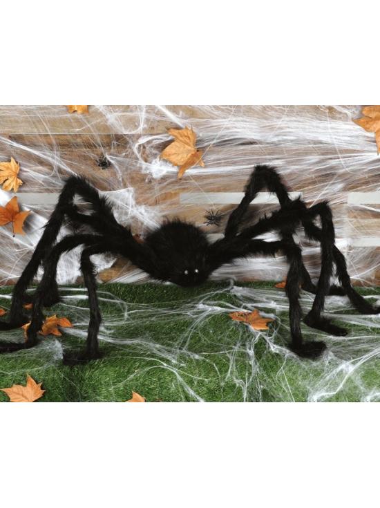 Tarântula aranha decorativa com luz 1,5m