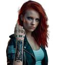 Tatuagem temporária futurista para o braço (14×30 cm) – Efeito biônico