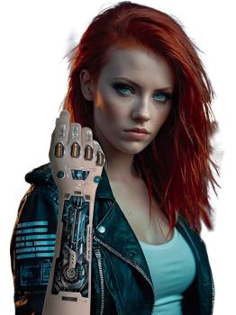 Tatuagem temporária futurista para o braço (14×30 cm) – Efeito biônico
