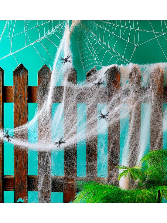 Teia de aranha 100 g, 5 aranhas