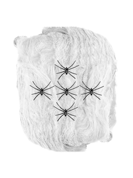 Teia de aranha 100 g, 5 aranhas