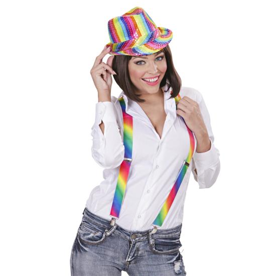 Suspensórios arco-íris para adultos