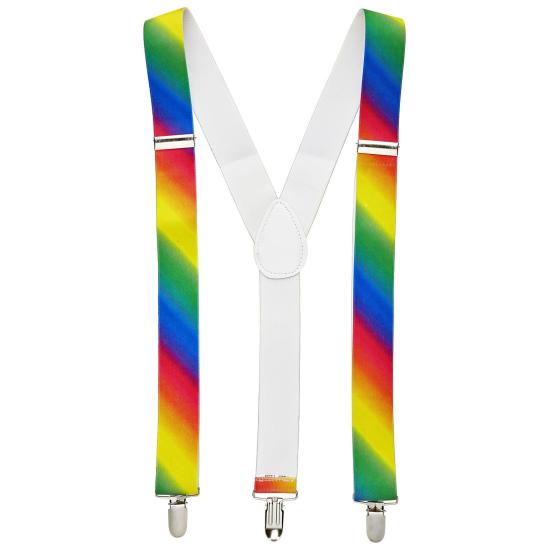Suspensórios arco-íris para adultos