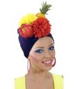 Adorno de cabeça de frutas por Carmen Miranda