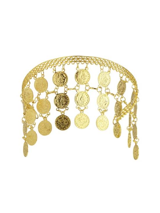 Cocar de moedas de ouro para personagens.