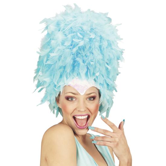 Cocar de penas e lantejoulas coloridas Cocar de penas e lantejoulas coloridas