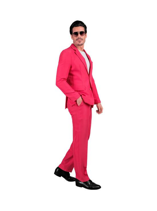 Terno, jaqueta e calças coloridas masculinas, showman, febre disco, festa temática de cassino